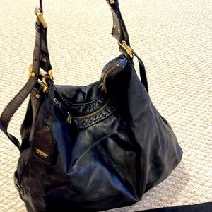 DKNY genuine leather free style shoulder bag